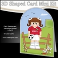 3D Shaped Card Kit - Little Footballer Plays for Wales