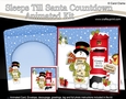 3D Animated Sleeps Till Santa Christmas Postbox Countdown Card Kit - Snowman Rio wants it to Snow!