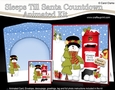 3D Animated Sleeps Till Santa Christmas Postbox Countdown Card Kit - Snowman Rio has an Xmas Tree