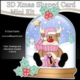3D Shaped Christmas Snow Globe Card Kit - Rudolph has lots of Presents!