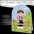 3D Shaped Card Kit - Little Footballer Plays for Cheltenham