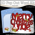 3D Pop Out Christmas Word Card Kit - Merry Christmas UNCLE with Snowman Rio