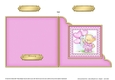 Hunney Bear Rosie has Pretty Balloons  - Cut and Fold Corner Card 