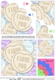 I Love You - Sweet Heart - Shell Edged Corner Side Stacker