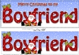Large DL Merry Christmas to my BOYFRIEND with Santa 3D decoupage