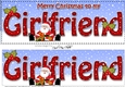 Large DL Merry Christmas to my GIRLFRIEND with Santa 3D decoupage