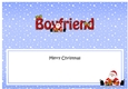 Large DL Merry Christmas BOYFRIEND insert with Santa 3D decoupage