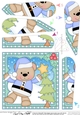 Christmas Fan Pyramage Topper - Cute Little Livvy Bear