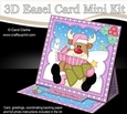 3D Easel Card Mini Kit - Christmas Rudolph has an Xmas Cracker