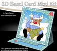 3D Easel Card Mini Kit - Christmas Rudolph has an Xmas Cracker