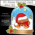 3D Shaped Christmas Snow Globe Card Kit - Robin has a Christmas Cracker