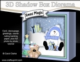 3D Christmas Diorama Shadow Box Card Mini Kit - Snowman Rio has lots of Xmas Presents