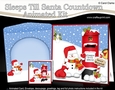3D Animated Sleeps Till Santa Christmas Postbox Countdown Card Kit - Snowman Oli has a sack of Presents