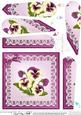 Pansy on Butterfly Lace Quick Card Fan Pyramage Topper
