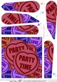 Party Time Sweet Heart Fan Pyramage Topper