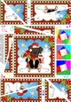 Christmas Twisted Spiral Side Stacker - Little Chocolate Labrador Dog