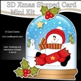 3D Shaped Christmas Snow Globe Card Kit - Snowman Rio has a Christmas Cracker
