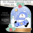 3D Shaped Christmas Snow Globe Card Kit - Snowman Rio has a Christmas Cracker