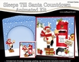 3D Animated Sleeps Till Santa Christmas Postbox Countdown Card Kit - Rudolph has a Star