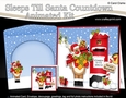 3D Animated Sleeps Till Santa Christmas Postbox Countdown Card Kit - Rudolph has lots of Presents
