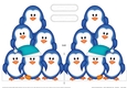 Christmas Penguin Tree Felties - Shaped Card