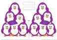 Christmas Penguin Tree Felties - Shaped Card
