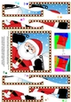 Christmas Wavy Spiral Side Stacker - Cute Fun Santa