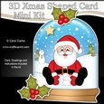 3D Shaped Christmas Snow Globe Card Kit - Santa is Snowballing!