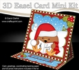 3D Easel Card Mini Kit - Christmas Bobbin Robin is Snowballing