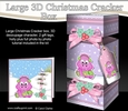 3D Large Christmas Cracker Box Mini Kit -  Cute Dinosaur has an Xmas Cracker