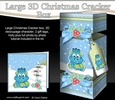 3D Large Christmas Cracker Box Mini Kit -  Cute Dinosaur has an Xmas Cracker