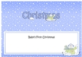 Large DL BABYS 1st insert Christmas with Snowman Rio