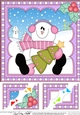 Christmas Snowman Rio 8 x 8 Scalloped Corner Topper
