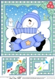 Christmas Snowman Rio 8 x 8 Scalloped Corner Topper