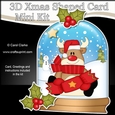 3D Shaped Christmas Snow Globe Card Kit - Rudolph has a Christmas Cracker