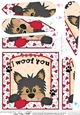 Fan Pyramage Topper - Love, Romance, Valentine- Little Yorkie Dog