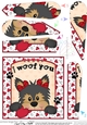 Fan Pyramage Topper - Love, Romance, Valentine- Little Yorkie Dog