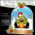 3D Shaped Christmas Snow Globe Card Kit - Xmas Tree has a Christmas Star