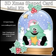 3D Shaped Christmas Snow Globe Card Kit - Xmas Tree has a Christmas Star