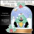 3D Shaped Christmas Snow Globe Card Kit - Xmas Tree has a Christmas Star