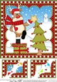 Christmas Rudolph 8 x 8 Scalloped Corner Topper