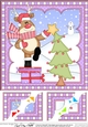 Christmas Rudolph 8 x 8 Scalloped Corner Topper