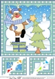 Christmas Rudolph 8 x 8 Scalloped Corner Topper