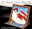 3D Easel Card Mini Kit - Christmas Bobbin Robin
