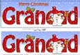 Large DL Merry Christmas GRANDAD 3D decoupage with Snowball Sam
