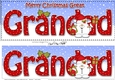 Large DL Merry Christmas GREAT GRANDAD 3D decoupage with Snowball Sam