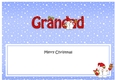 Large DL Merry Christmas GRANDAD insert with Snowball Sam