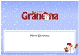 Large DL Merry Christmas GREAT GRANDMA insert with Snowball Sam