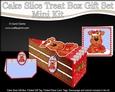 3D Christmas Cake Slice Treat Box Gift Set Mini Kit - Cute Little Rusty Dog has an Xmas Cracker