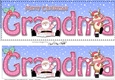 Large DL Merry Christmas GRANDMA with Santa & Rudolph 3D decoupage